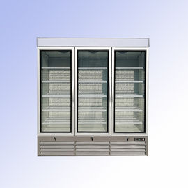 یخچال فریزر درب شیشه ای 220V 50H عمودی نوشیدنی صفحه نمایش کولر 1380L حجم صدا
