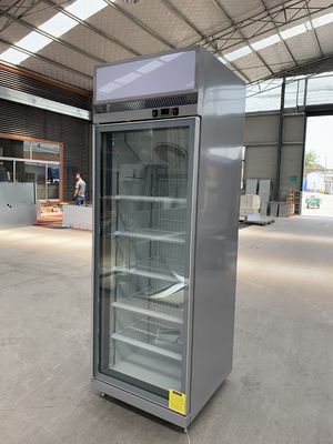 یخچال و فریزر نوشیدنی بطری تجاری با یک درب شیشه ای تاب دار