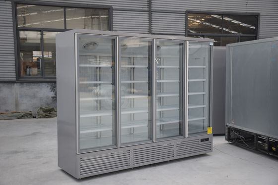 چیلر ایستاده چهار درب شیشه ای با ترموستات دیجیتال Danfoss