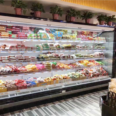نمایشگر جلو باز یخچال R404a برای لبنیات سبزیجات و نوشیدنی