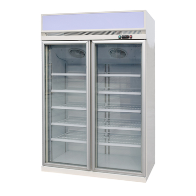 فریزر درب شیشه ای عمودی برقی R290 با LED عمودی